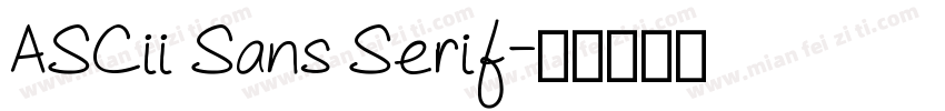 ASCii Sans Serif字体转换